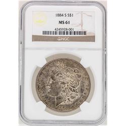 1884-S $1 Morgan Silver Dollar Coin NGC MS61