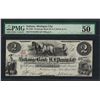 Image 1 : 1862 $2 Exchange Bank of A.J. Perrin & Co. Obsolete Note PMG About Uncirculated