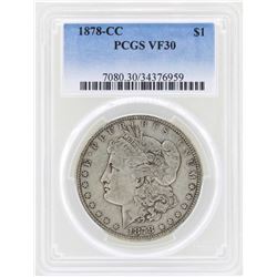 1878-CC $1 Morgan Silver Dollar Coin PCGS VF30