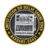 Image 2 : .999 Silver Barbary Coast Las Vegas, Nevada $10 Casino Limited Edition Gaming To