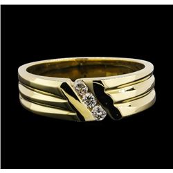 14KT Yellow Gold 0.15 ctw Diamond Ring