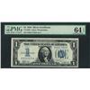 Image 1 : 1934 $1 Funnyback Silver Certificate Note Fr.1606 PMG Choice Uncirculated 64EPQ