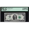 Image 1 : 1976 $2 Federal Reserve Note Mismatched Serial Prefix PCGS Very Choice New 64PPQ