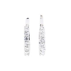 14KT White Gold 0.56 ctw Diamond Earrings