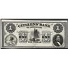 Image 1 : 1800's $1 Citizens Bank of Louisiana Obsolete Note