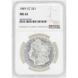 1883-CC $1 Morgan Silver Dollar Coin NGC MS62