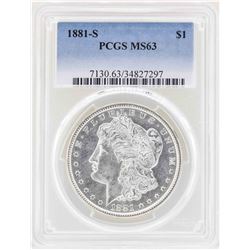 1881-S $1 Morgan Silver Dollar Coin PCGS MS63