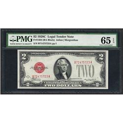 1928C $2 Legal Tender Note Fr.1504 PMG Gem Uncirculated 65EPQ