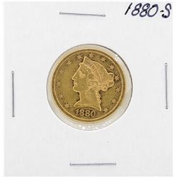 1880-S $5 Liberty Head Half Eagle Gold Coin