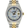 Image 1 : Rolex Men's Two Tone 14K Mother Of Pearl Diamond 36MM Datejust Wristwatch