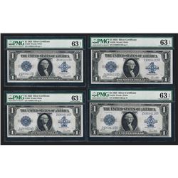 Lot of (4) Consecutive 1923 $1 Silver Certificate Notes PMG Choice Uncirculated