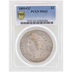 1893-CC $1 Morgan Silver Dollar Coin PCGS MS62