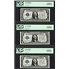 Image 1 : (3) Consecutive 1928B $1 Funnyback Silver Certificate Notes PCGS Very Choice New