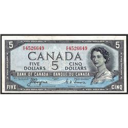 1954 $5 Bank of Canada Note Devils Face