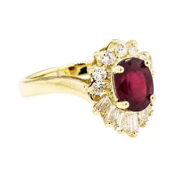 14KT Yellow Gold 1.86 ctw Ruby and Diamond Ring