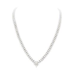 14KT White Gold Ladies 13.00 ctw Diamond Necklace