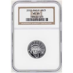 2002 $25 Platinum American Eagle Coin NGC MS69