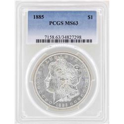 1885 $1 Morgan Silver Dollar Coin PCGS MS63