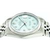 Image 5 : Rolex Men's Stainless Steel Ice Blue Diamond Datejust Wristwatch