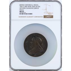 1897 Great Britain British Historical Medal NGC MS63