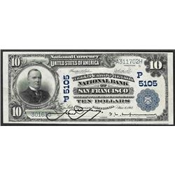 1902 $10 PB San Francisco, CA National Currency Note CH# 5105