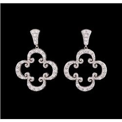 18KT White Gold Ladies 0.70 ctw Diamond Earrings