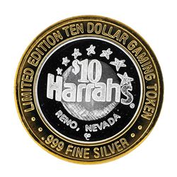 .999 Fine Silver Harrah's Reno, Nevada $10 Casino Limted Edition Gaming Token