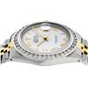 Image 4 : Rolex Men's Two Tone 14K MOP Roman 3 ctw Channel Set Diamond Datejust Wristwatch