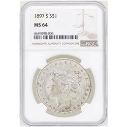 1897-S $1 Morgan Silver Dollar Coin NGC MS64