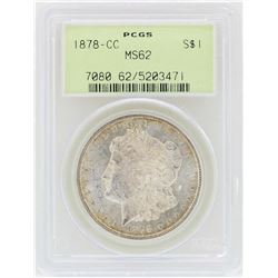 1878-CC $1 Morgan Silver Dollar Coin PCGS MS62