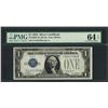 Image 1 : 1928 $1 Funnyback Silver Certificate Note Fr.1600 PMG Choice Uncirculated 64EPQ