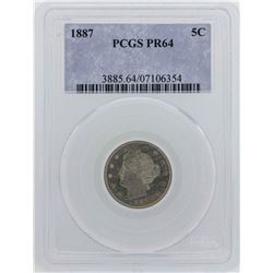 1887 Liberty V Nickel Proof Coin PCGS PR64