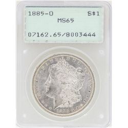 1885-O $1 Morgan Silver Dollar Coin PCGS MS65