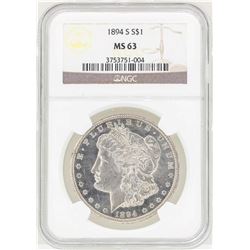 1894-S $1 Morgan Silver Dollar Coin NGC MS63