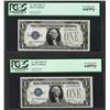 Image 1 : (2) Consecutive 1928A $1 Funnyback Silver Certificate Notes PCGS Very Choice New