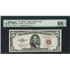 Image 1 : 1953A $5 Legal Tender Note Fr.1533 PMG Gem Uncirculated 66EPQ