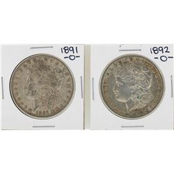 Lot of 1891-O & 1892-O $1 Morgan Silver Dollar Coins