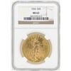 Image 1 : 1924 $20 St. Gaudens Double Eagle Gold Coin NGC MS63