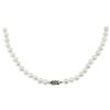 Image 2 : 6.5-7MM Cultured Pearl Necklace With Silver Clasp