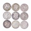 Image 1 : Lot of (9) Pre 1921 $1 Morgan Silver Dollar Coins