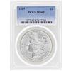 Image 1 : 1887 $1 Morgan Silver Dollar Coin PCGS MS63