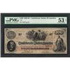 Image 1 : 1862-3 $100 Confederate States of America Note T-41 PMG About Uncirculated 53 Ne