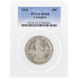 1925 Lexington-Concord Sesquicentennial Commemorative Half Dollar Coin PCGS MS65