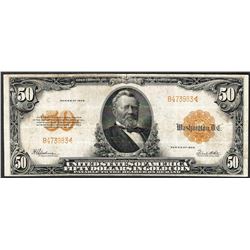 1922 $50 Gold Certificate Note Mule