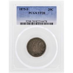 1875-S Twenty Cent Piece Coin PCGS VF20