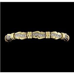 14KT Two Tone 1.50 ctw Diamond Bracelet