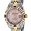 Image 1 : Rolex Ladies Two Tone 14K Ice Pink Diamond & Ruby Datejust Wristwatch