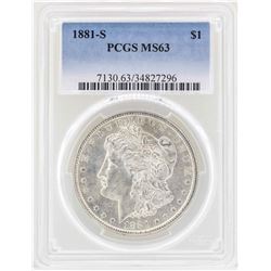 1881-S $1 Morgan Silver Dollar Coin PCGS MS63