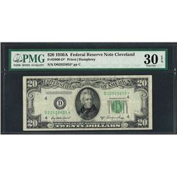 1950A $20 Federal Reserve STAR Note Cleveland Fr.2060-D PMG Very Fine 30EPQ