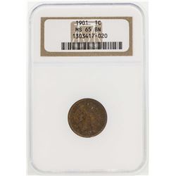 1901 Indian Head Penny NGC MS65BN